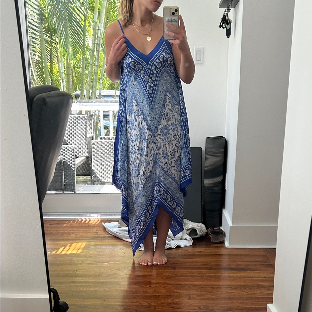 Blue Patterned Women's Dress